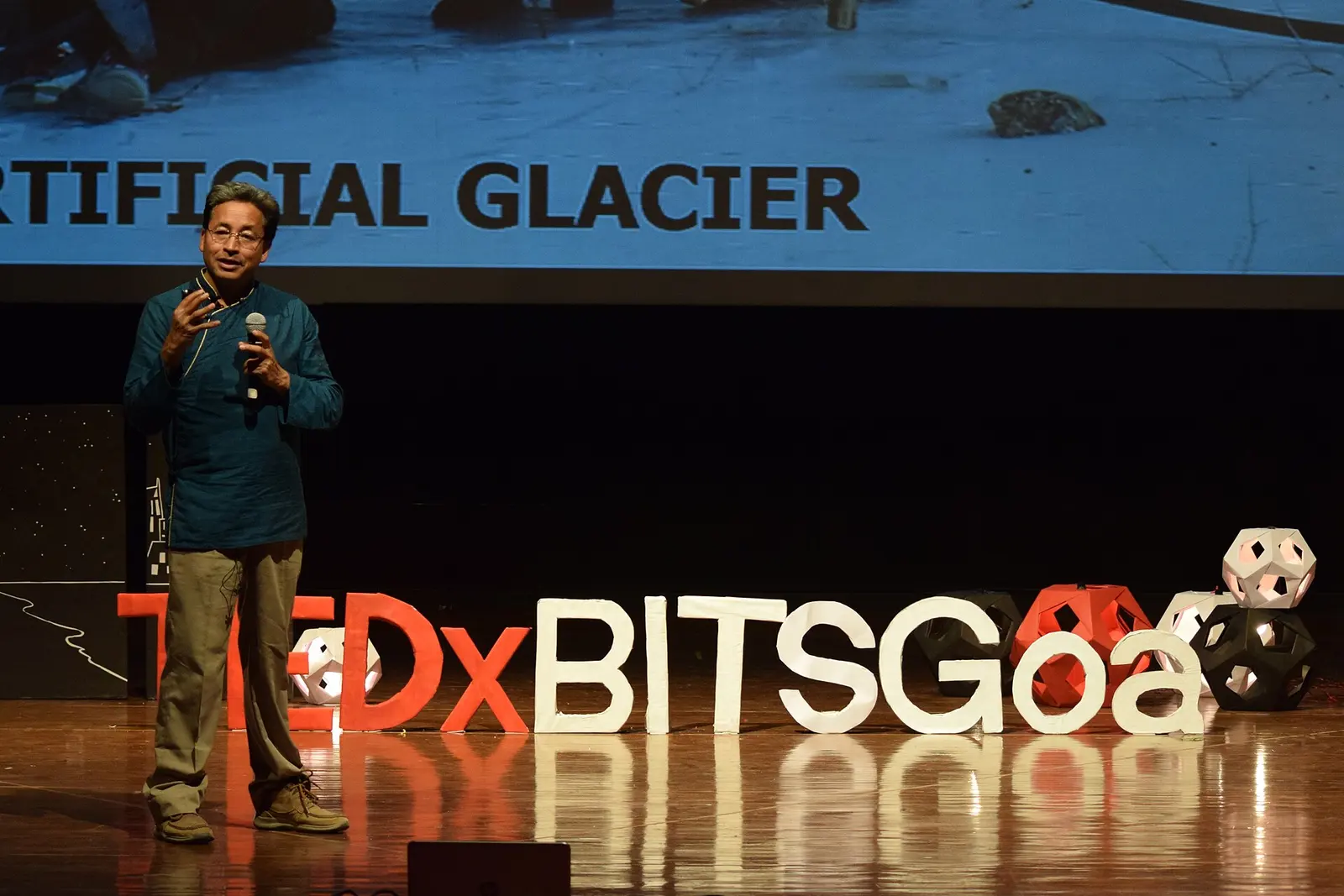 Portrait of activist Sonam Wangchuk, photographed in 2017